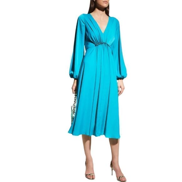 Kobi Halperin Portia Full-Sleeve Gathered Dress size S - Picture 1 of 9